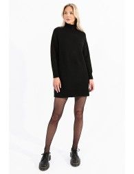 Stand collar jumper dress