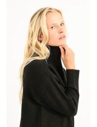 Stand collar jumper dress
