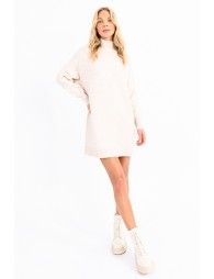 Stand collar jumper dress