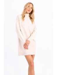Stand collar jumper dress
