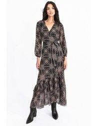 Printed wrap dress