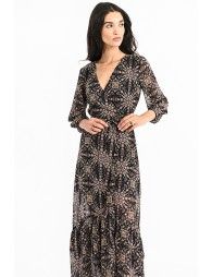 Printed wrap dress