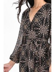 Printed wrap dress