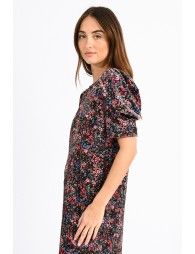 Mini floral print velvet