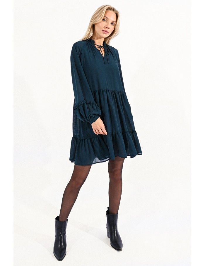 Mini dress in veil