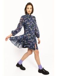 Floral print shirt dress