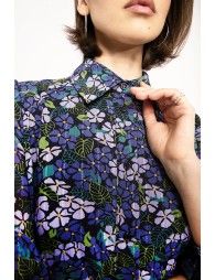 Floral print shirt dress