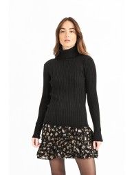 Ribbed sweater, turtleneck