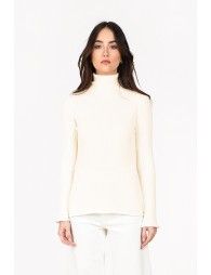 Ribbed sweater, turtleneck