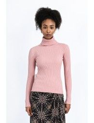 Ribbed sweater, turtleneck