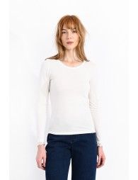 Jumper with lace cuffs