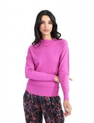 Raglan jumper with open collar