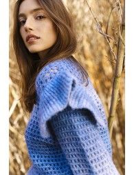 Tie & Dye sweater with ruffled shoulders