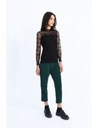 Lace yoke jumper