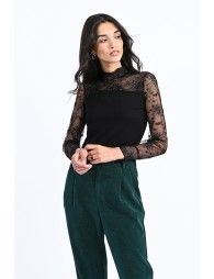 Lace yoke jumper