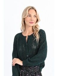 Openwork knit cardigan