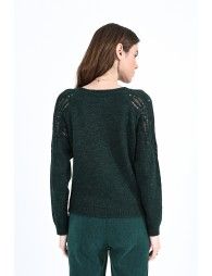 Openwork knit cardigan