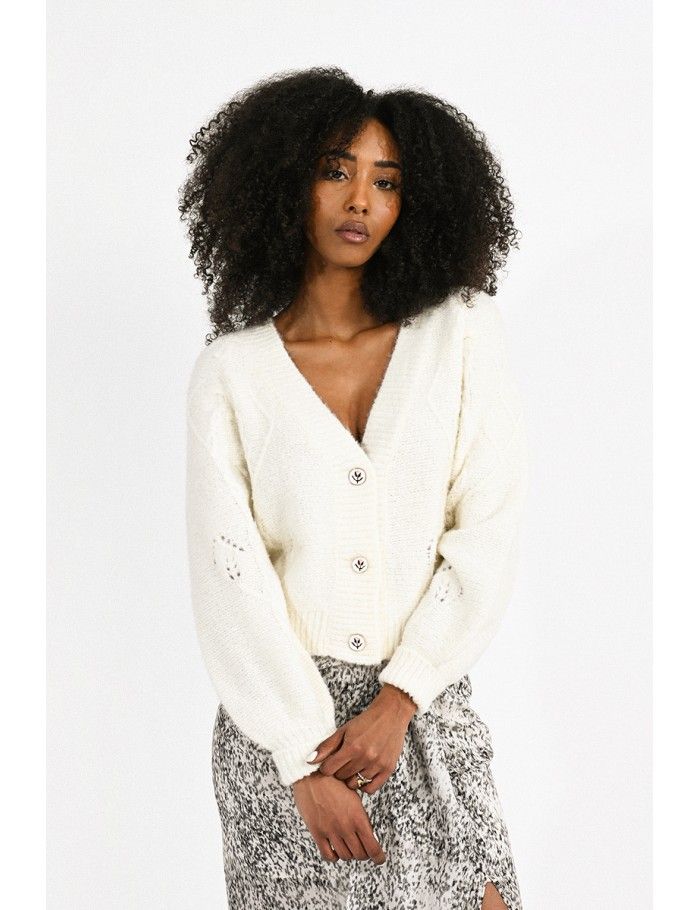 Mixed Rib Knit Cardigan Molly Bracken E Shop
