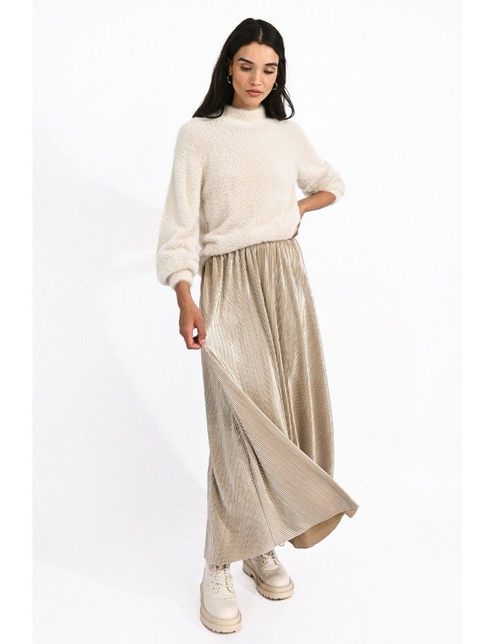 Long pleated skirt