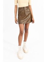 Vegan leather mini skirt