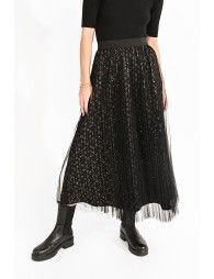 Tulle skirt and its printed lining