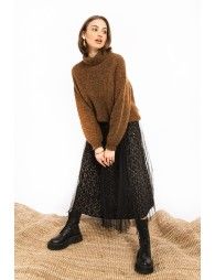 Tulle skirt and its printed lining