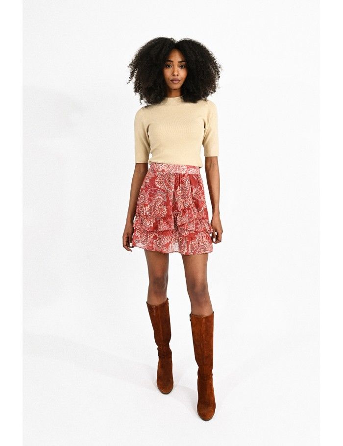 Ruffled mini skirt