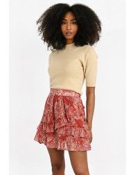 Ruffled mini skirt