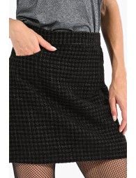 Mini velvet tweed skirt