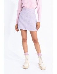 Mini velvet tweed skirt