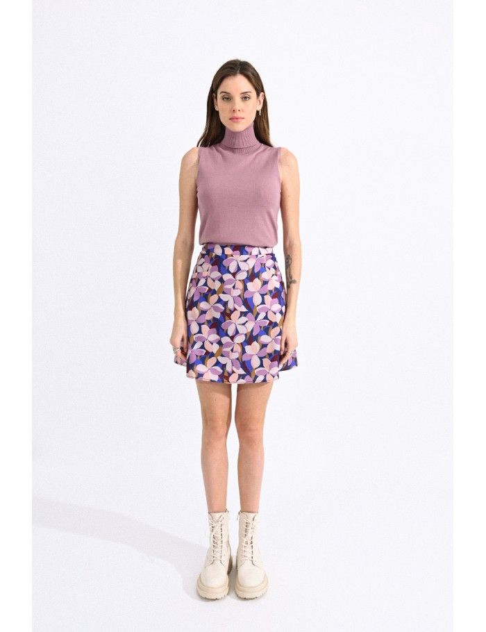 Mini printed skirt