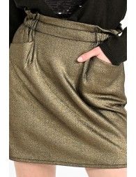 Metallic mini skirt