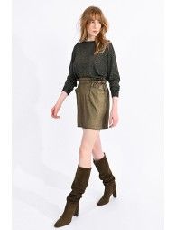 Metallic mini skirt