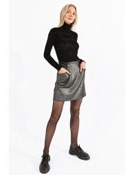 Metallic mini skirt