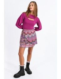 Mini print skirt