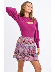 Mini print skirt