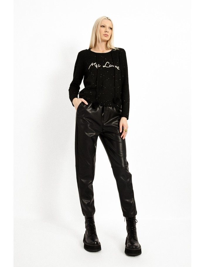 Vegan leather jogger pants clearance
