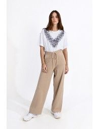 Knitted pants with lurex touch