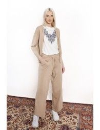 Knitted pants with lurex touch