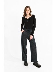 Knitted pants with lurex touch