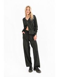 Knitted pants with lurex touch