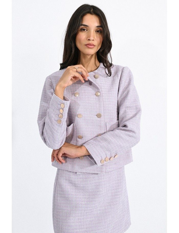Cropped tweed jacket