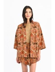 Printed kimono jacket
