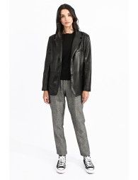 Vegan leather blazer