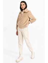 Zipped faux fur jacket