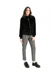 Zipped faux fur jacket