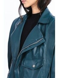 Vegan leather biker jacket