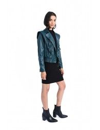 Vegan leather biker jacket
