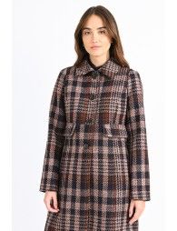 Plaid pattern coat