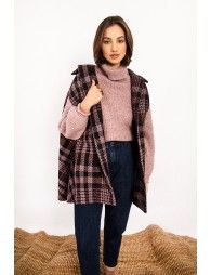 Tartan cape coat